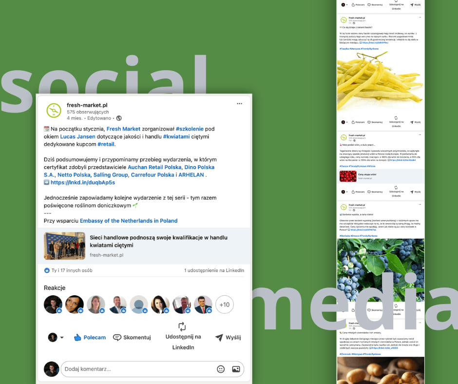 obsługa i moderacja social media Fresh-market.pl
